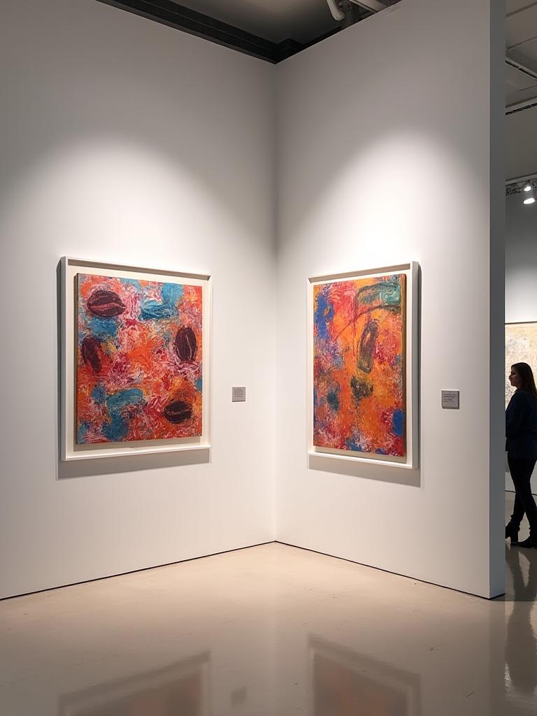 Exposición de arte curada en galería