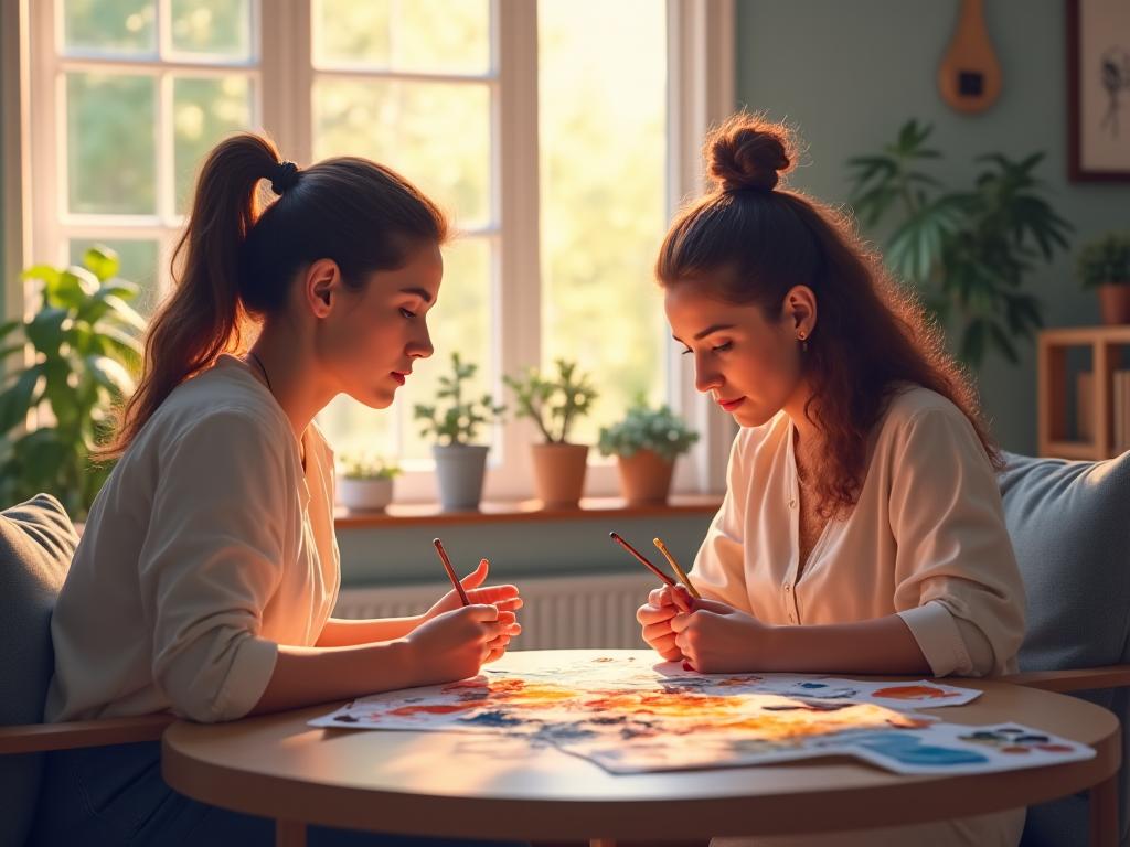 Sesión de arteterapia para bienestar emocional